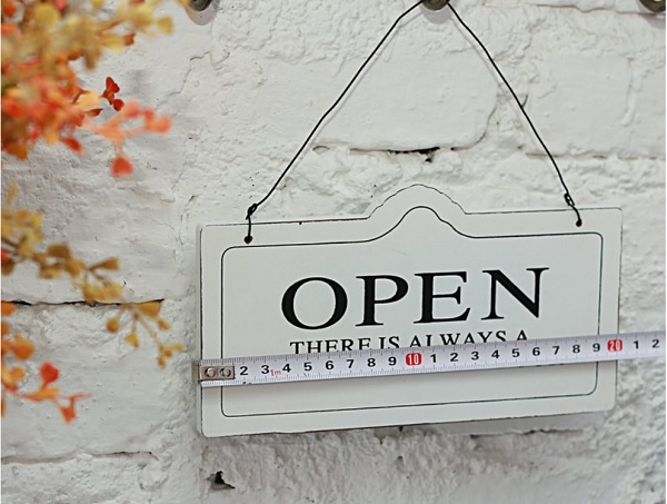 Bảng treo cửa 2 mặt open